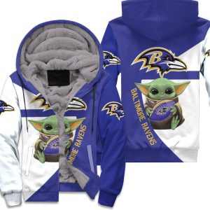 Baltimore Ravens X Baby Yoda 3D Hoodie Unisex Fleece Hoodie