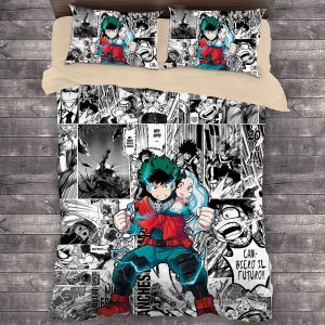 Comic My Hero Academia Midoriya Izuku #4 Duvet Cover Pillowcase Bedding Set Home Decor