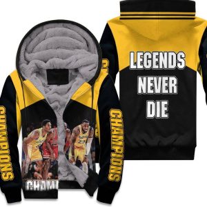 Kobe Bryant Michael Jordan Lebron James Champions Legends Never Die For Fan 3D Printed Unisex Fleece Hoodie