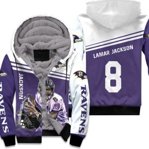 Lamar Jackson Baltimore Ravens 8 Legend 3D Unisex Fleece Hoodie