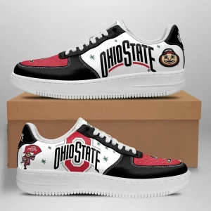Ohio State Buckeyes Nike Air Force Shoes Unique Football Custom Sneakers