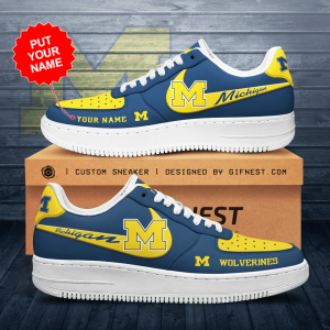 Personalized Michigan Wolverines Air Force Sneaker Custom For Fan