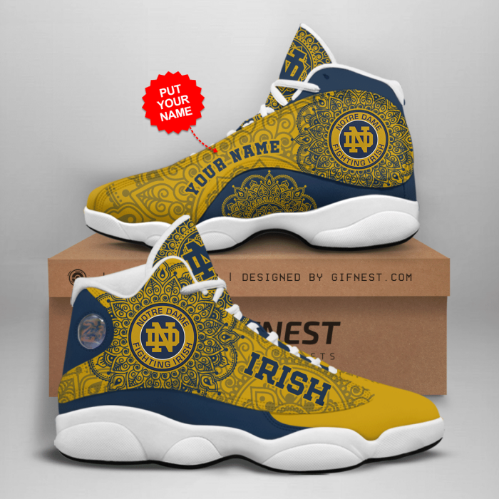 Personalized Shoes 03 Notre Dame Fighting Irish Jordan 13 Customized Name