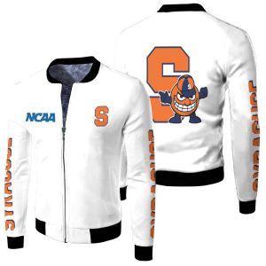 Syracuse Orange Ncaa Bomber Jacket 3D Fleece Bomber Jacket