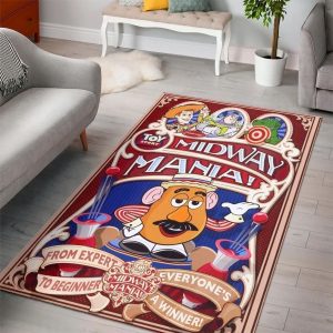 Toy Story Living Room Cartoon Floor Carpet Rectangle Rug