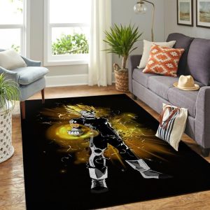 Vegetta Saiyan Yellow Dragon Ball Carpet Rug Floor Area Rug Living Room Rug Home Decor Floor Decor