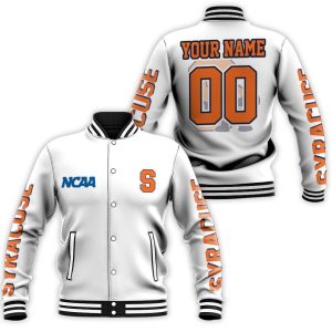 Syracuse Orange Ncaa Bomber 3D Personalized Baseball Jacket