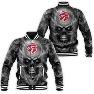 Toronto Raptors NBA Fans Skull Baseball Jacket