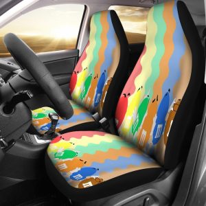 M&M Choco Illustration Car Seat Covers - Car Accessories