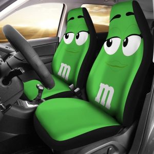 M&M Green Chocolate Car Seat Covers - Car Accessories
