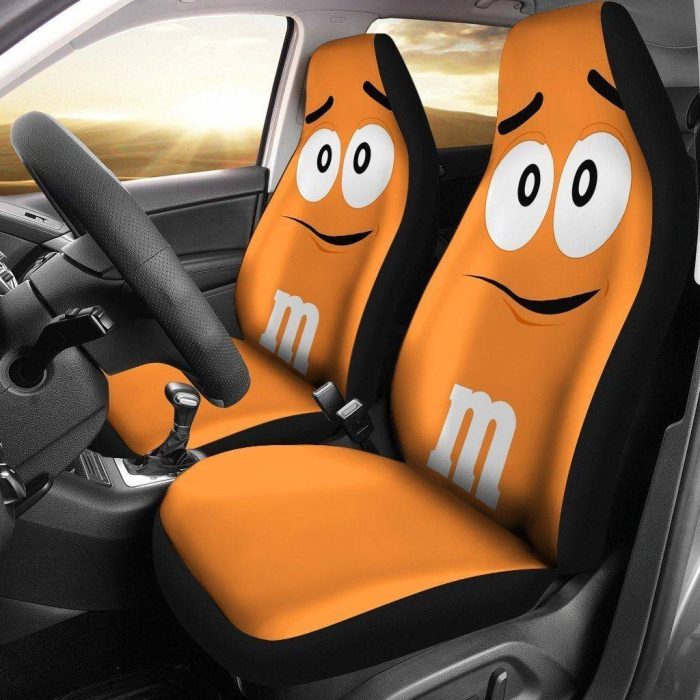 M&M Orange Chocolate Car Seat Covers - Car Accessories
