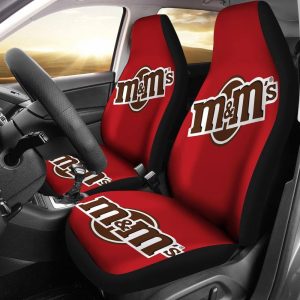 M&M Red Chocolate Car Seat Covers - Car Accessories