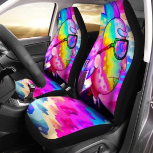 Rick & Morty Cartoon Rainbow Car Seat Covers - Car Accessories