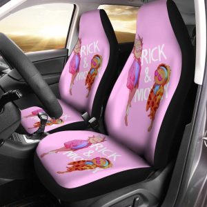 Rick and Morty Pink Car Seat Covers - Car Accessories