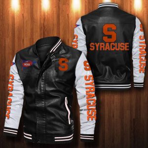 Syracuse Orange Leather Bomber Jacket
