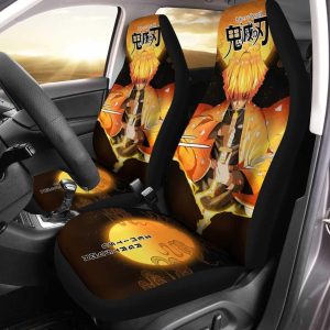 Zenitsu Agatsuma Car Seat Covers - Car Accessories Custom Demon Slayer: Kimetsu no Yaiba