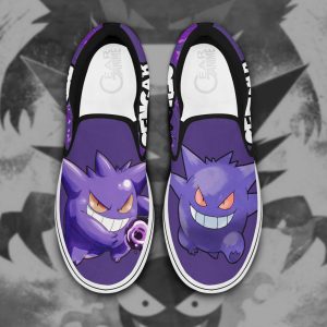 Gengar Slip On Shoes Pokemon Custom Anime Shoes