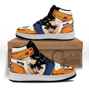 Goten Kids Sneakers Custom Anime Dragon Ball Kids Jordan 1 Shoes
