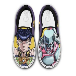 Josuke Higashikata Slip On Shoes Custom Anime JoJo's Bizarre Adventure Shoes