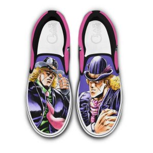 Robert Speedwagon Slip On Shoes Custom Anime JoJo's Bizarre Adventure Shoes