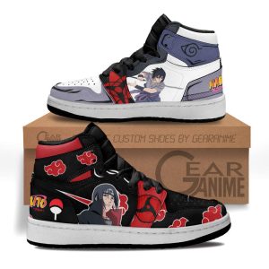 Sasuke and Itachi Kids Sneakers Custom Anime NRT Kids Jordan 1 Shoes