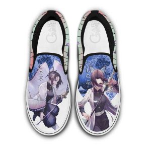 Shinobu Kocho Slip On Shoes Custom Anime Demon Slayer Shoes