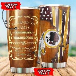 Wr 3D Tumbler Wood Personalized For Gift For Dad/Mom/Brother/Sister/Aunt/Uncle-NFL Custom Name 01 TB2978