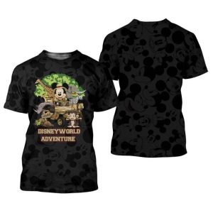 Black Mickey Disneyworld Adventure Disney Graphic Cartoon Outfits Unisex T-Shirt