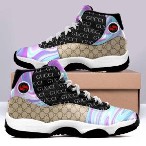 Gucci Black Hologram Air Jordan 11 Custom Sneakers Shoes JD110189