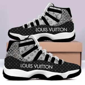 Louis Vuitton Air Jordan 11 Custom Sneakers Shoes Grey JD110192