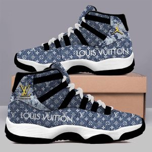 Louis Vuitton Denim Monogram Air Jordan 11 Custom Sneakers Shoes JD110171