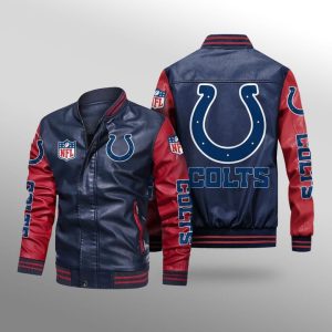 Indinapolis Colts Leather Bomber Jacket CTLBJ203