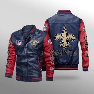 New Orleans Saints Leather Bomber Jacket  CTLBJ198