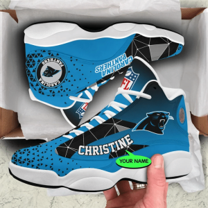 Carolina Panthers NFL Jordan 13 Shoes Custom Name Sneakers JD130981