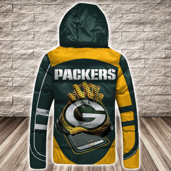 Green Bay Packers NFL 3D Custom Name Down Filled Coat DFC084 – Choose ...