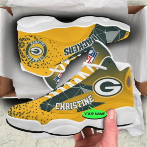 Green Bay Packers NFL Jordan 13 Shoes Custom Name Sneakers JD130983