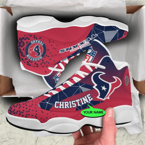 Houston Texans NFL Jordan 13 Shoes Custom Name Sneakers JD130975