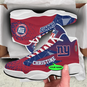 New York Giants NFL Jordan 13 Shoes Custom Name Sneakers JD130984