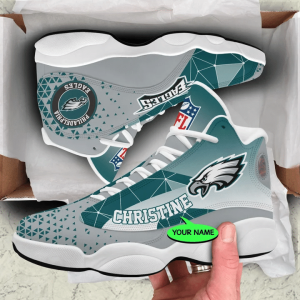 Philadelphia Eagles NFL Jordan 13 Shoes Custom Name Sneakers JD130986