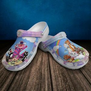 Disney Funny Cats Rubber Crocs Crocband Clog Comfortable Water Shoes BCL1786