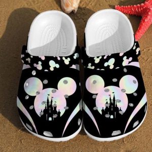 Disney Holographic Mickey Minnie Crocs Crocband Clog Comfortable Water Shoes BCL1645