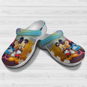 Disney Mickey And Minie Mouse Summer Beach Crocs Crocband Clog Comfortable Water Shoes BCL1520