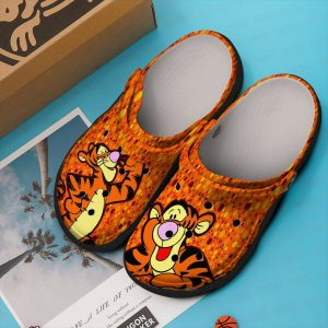 Disney Tigger Orange Crocs Crocband Clog Comfortable Water Shoes BCL1746