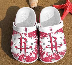 Houston Rockets Red Crocs Crocband Clog Comfortable Water Shoes BCL1820