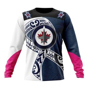 Personalized Winnipeg Jets Specialized Samoa Fights Cancer Unisex Sweatshirt SWS3837