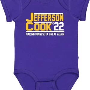 Baby Onesie Dalvin Cook Justin Jefferson Minnesota Vikings 2022 Creeper Romper