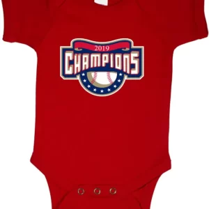 Baby Onesie Red Washington Nationals 2019 World Series Champions Creeper Romper