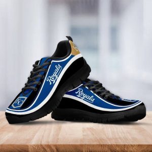 Kansas City Royals MLB Running Shoes Black Shoes Fly Sneakers
