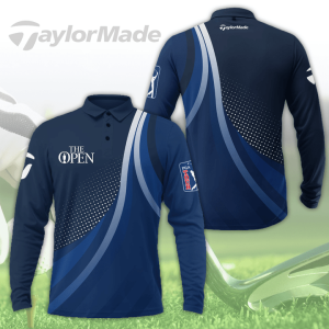 Taylormade The Open Championship Long Sleeve Polo Shirt Golf Shirt GLP064