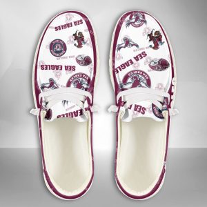 NRL Manly Warringah Sea Eagles Hey Dude Shoes Wally Lace Up Loafers Moccasin Slippers HDS2271